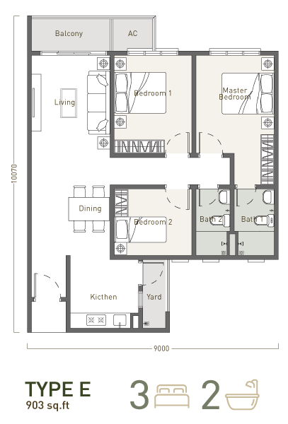 Harmoni TWL- Subang USJ - RUmah Selangor- Layout Plan- Type E